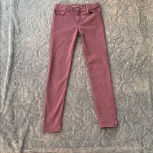 Gap Girls purple skinny jeans.